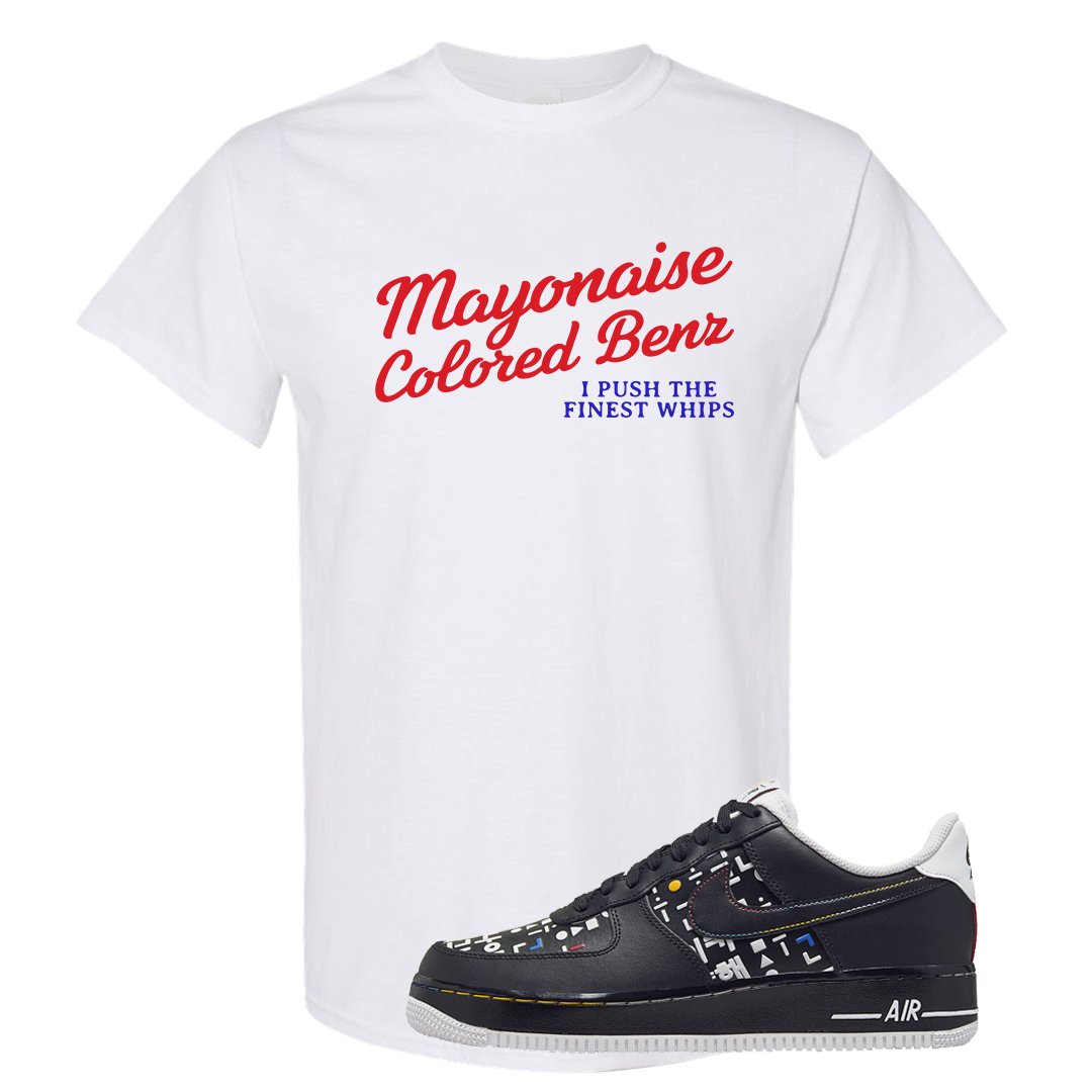 Hangul Day Low AF 1s T Shirt | Mayonaise Colored Benz, White