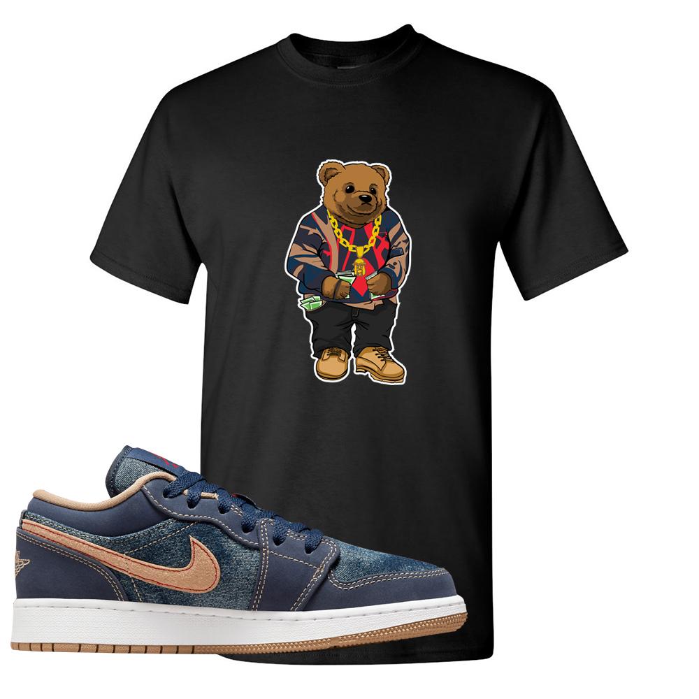 Denim Gum Bottom Low 1s T Shirt | Sweater Bear, Black