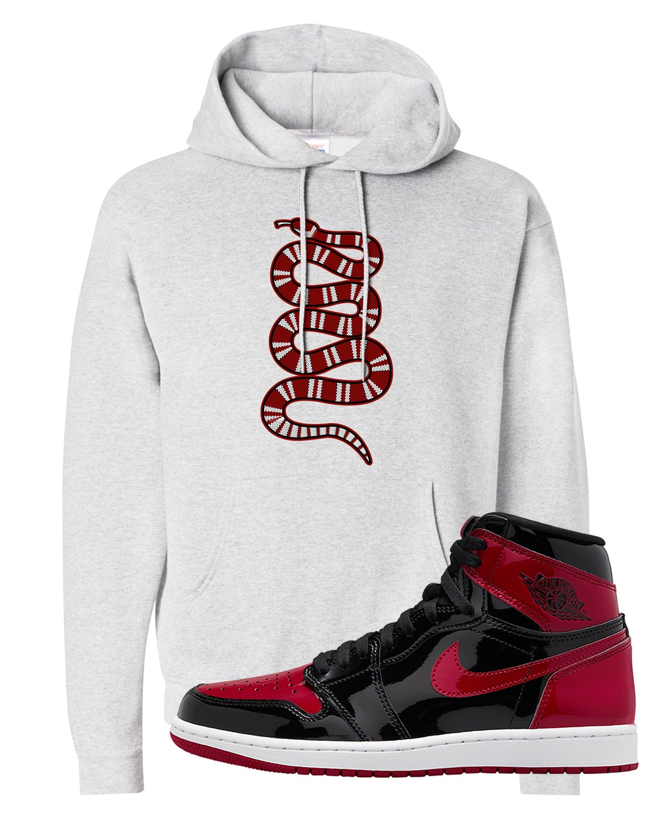 Patent Bred 1s Hoodie | Coiled Snake, Ash