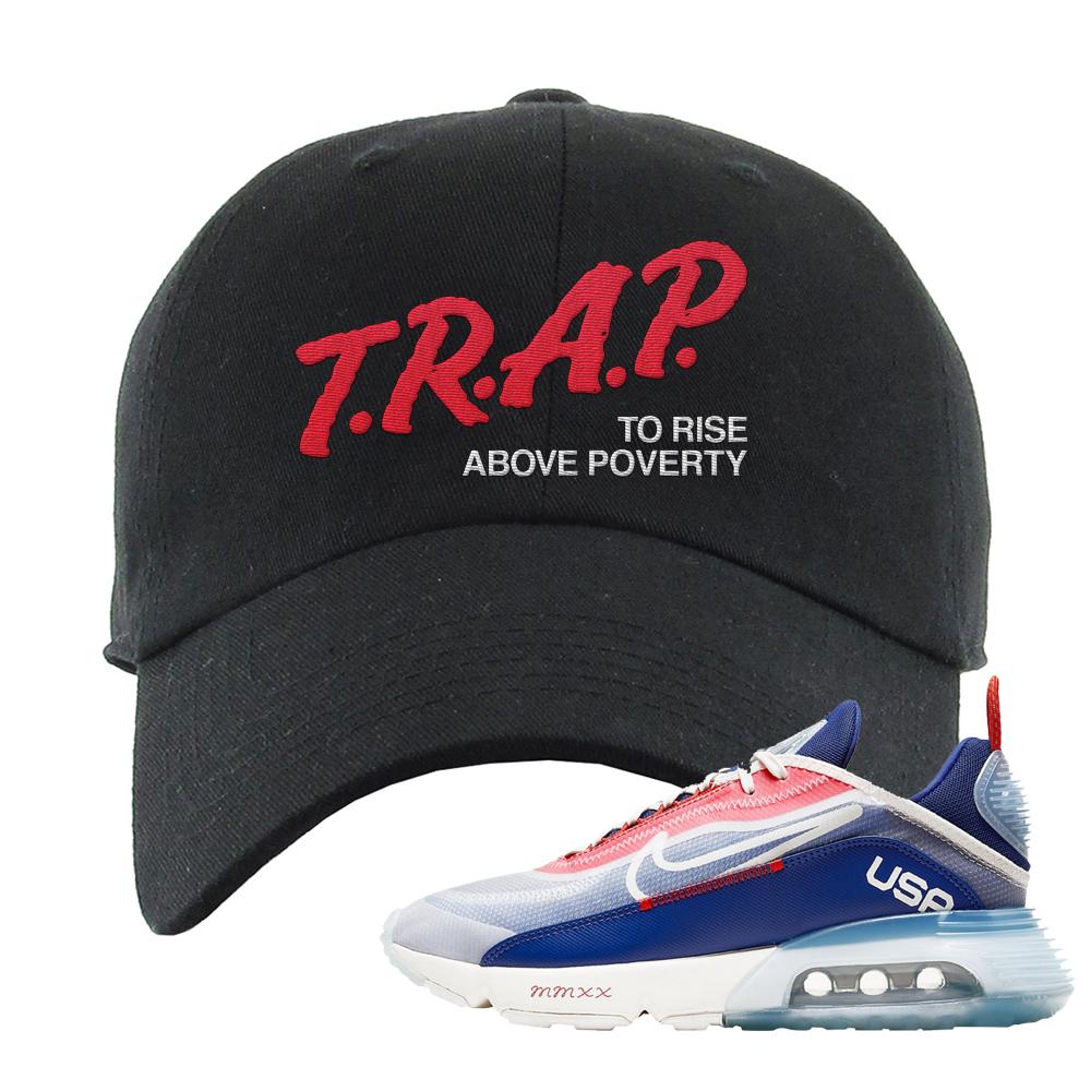 Team USA 2090s Dad Hat | Trap To Rise Above Poverty, Black