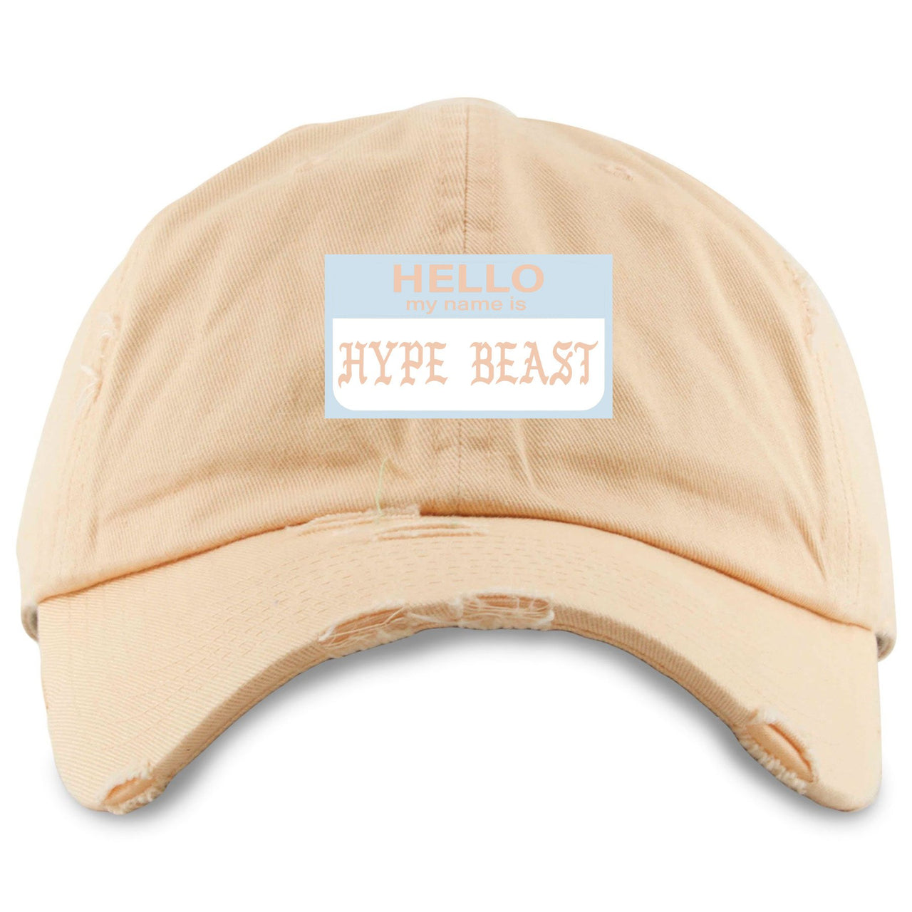 Hyperspace 350s Distressed Dad Hat | Hello My Name Is Hype Beast Pablo, Yellow Haze