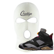 Bordeaux 6s Ski Mask | Crooklyn, White