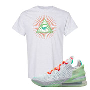 GOAT Bron 18s T Shirt | All Seeing Eye, Ash