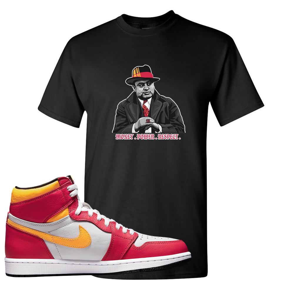 Air Jordan 1 Light Fusion Red T Shirt | Capone Illustration, Black