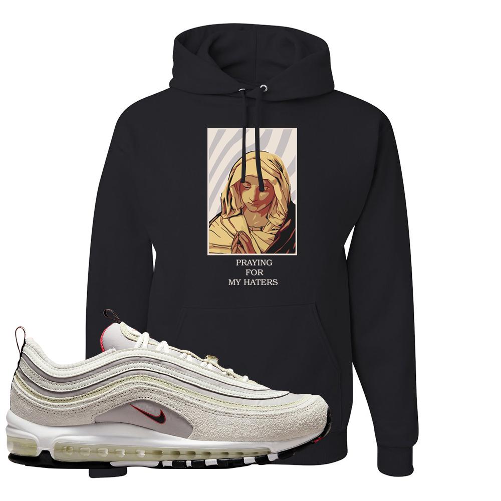 First Use Suede 97s Hoodie | God Told Me, Black