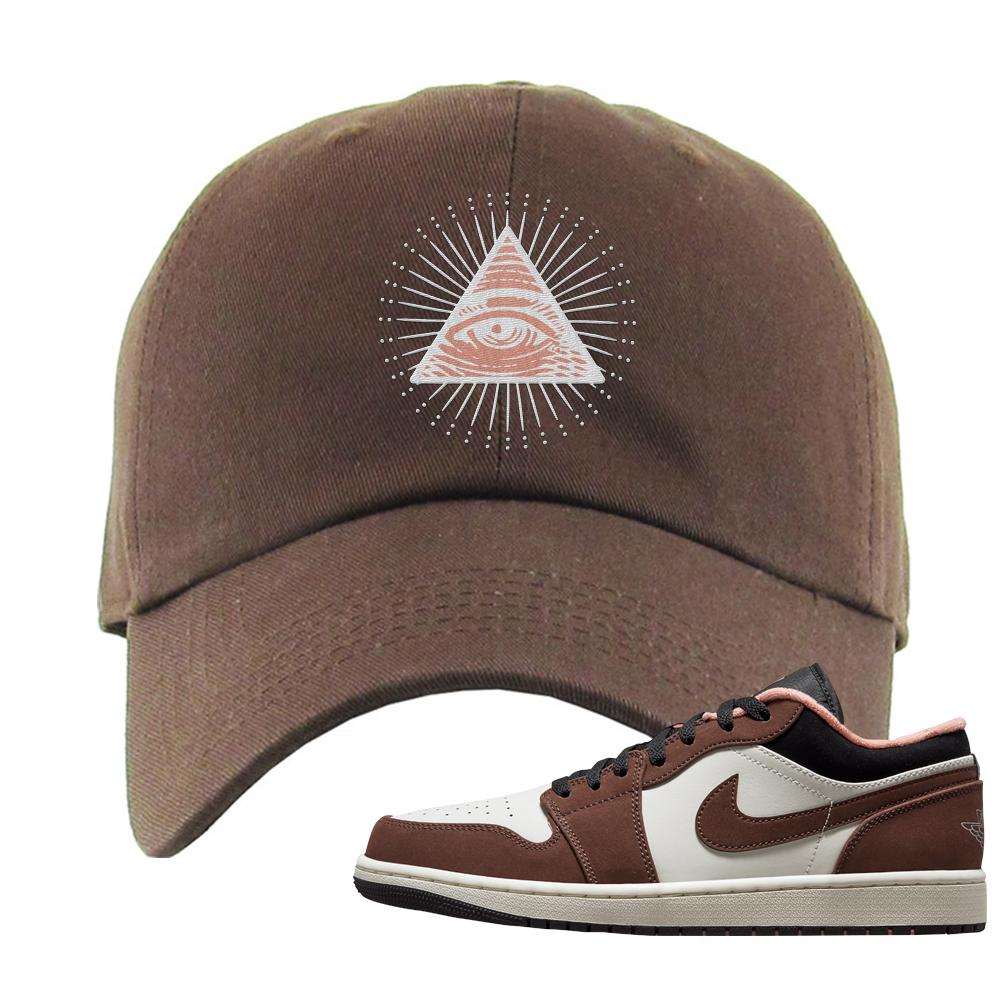 Mocha Low 1s Dad Hat | All Seeing Eye, Brown