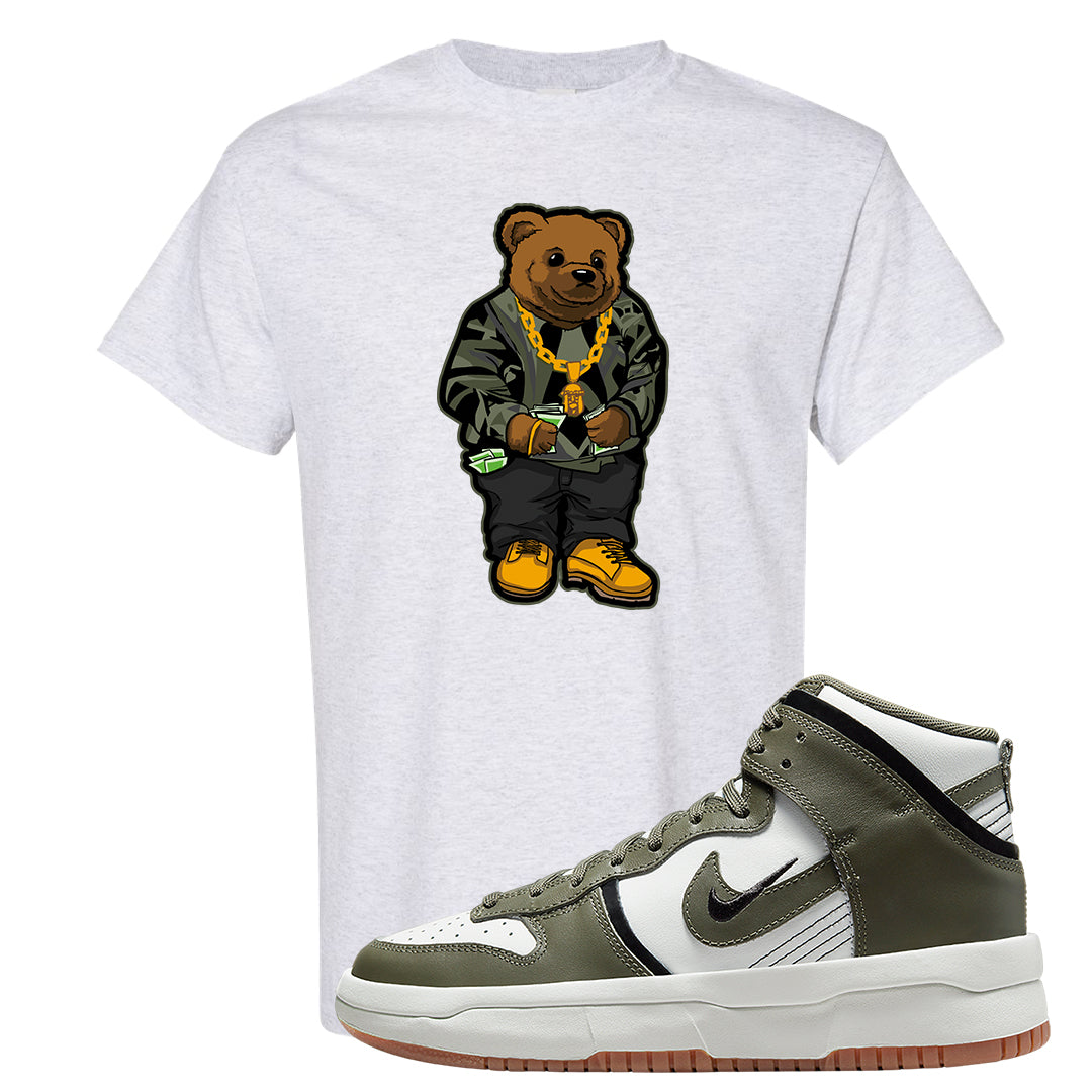 Cargo Khaki Rebel High Dunks T Shirt | Sweater Bear, Ash