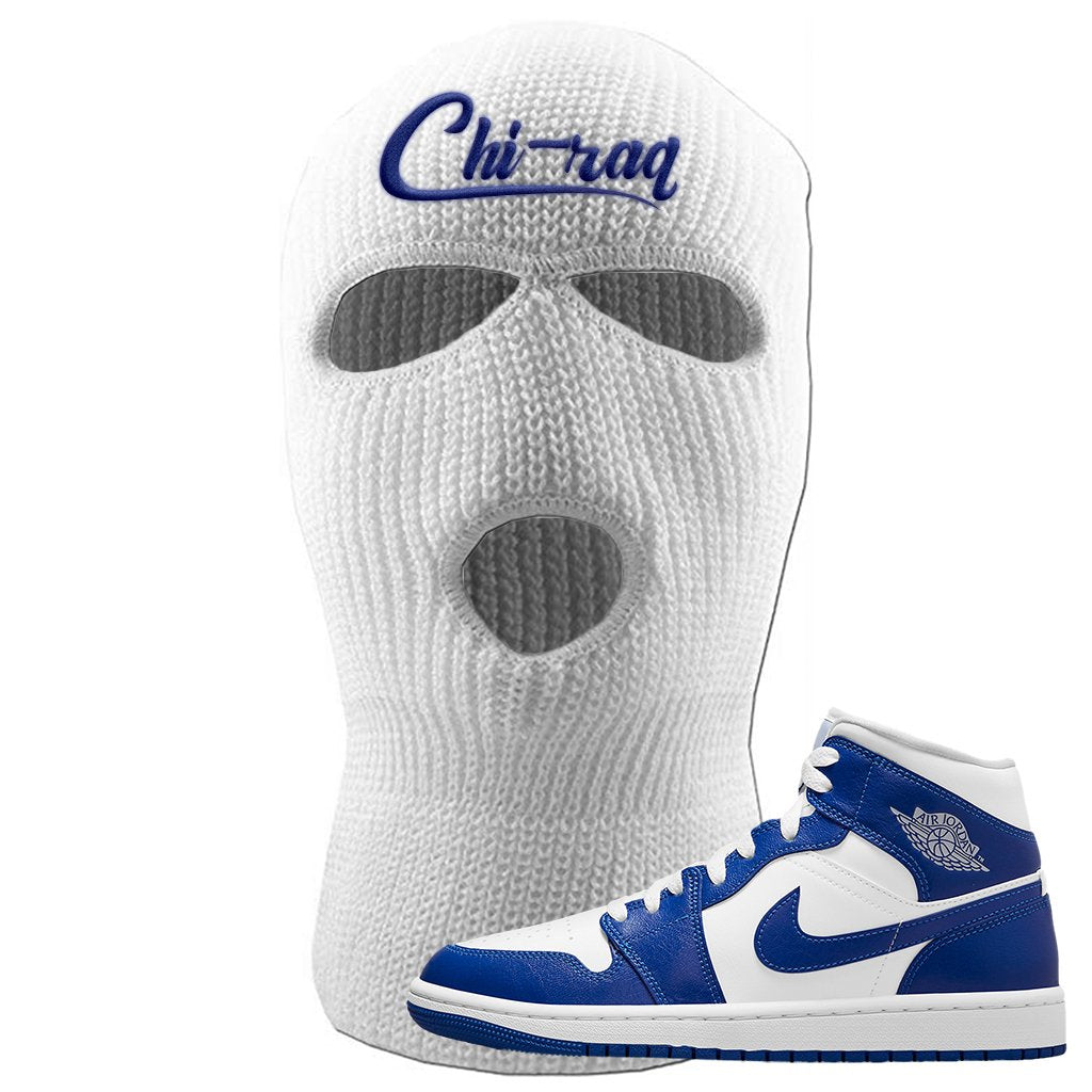 Air Jordan 1 Mid Kentucky Blue Ski Mask | Chiraq, White