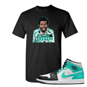 Air Jordan 1 Mid Tropical Twist T Shirt | Escobar Illustration, Black