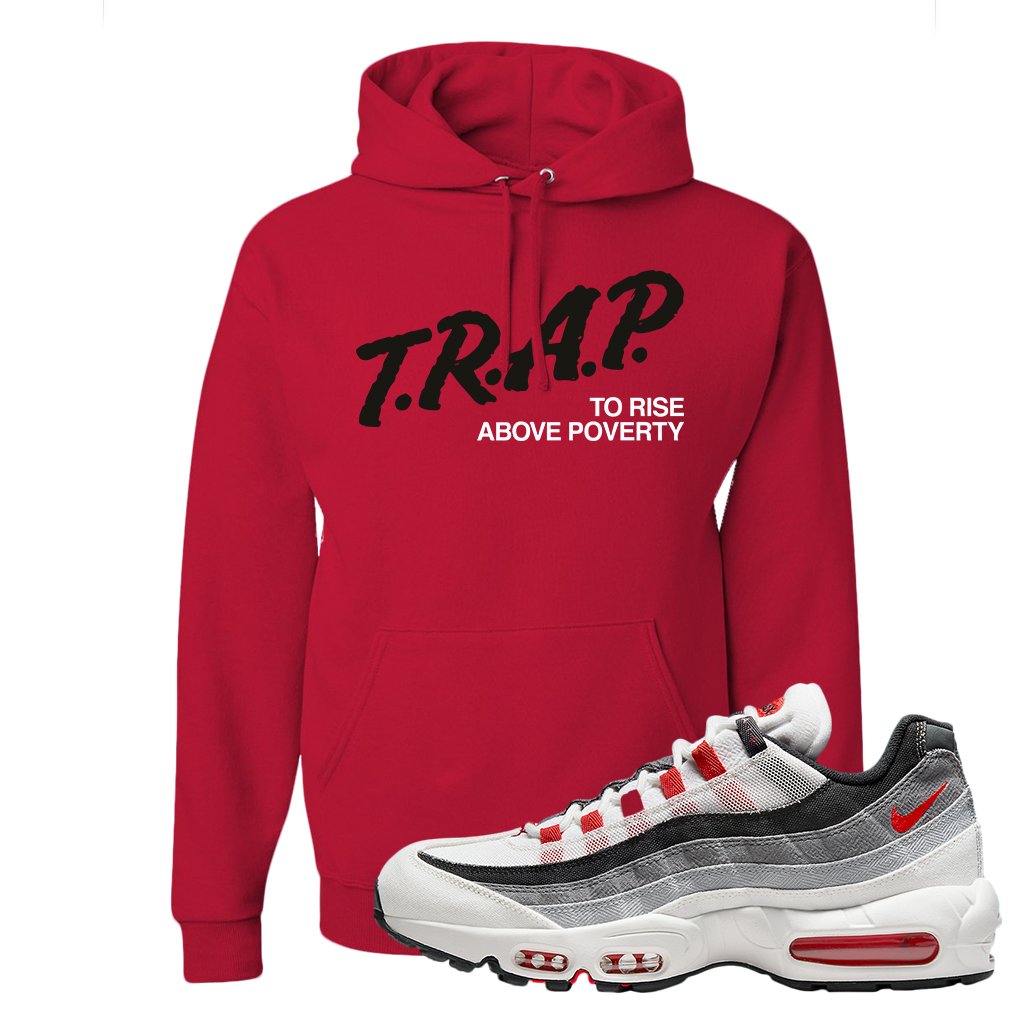 Japan 95s Hoodie | Trap To Rise Above Poverty, Red