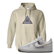 Toasty Low 1s Hoodie | All Seeing Eye, Sand