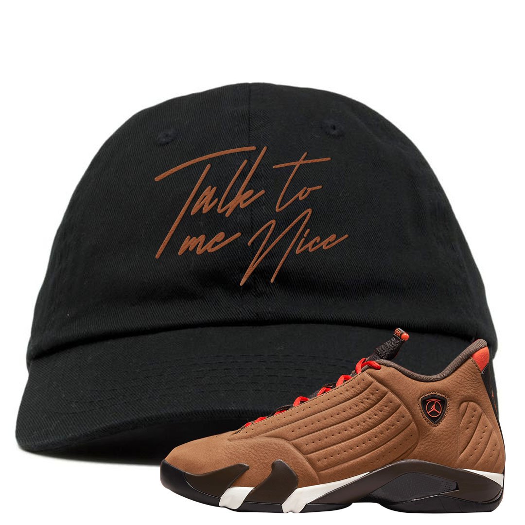 Winterized 14s Dad Hat | Talk To Me Nice, Black