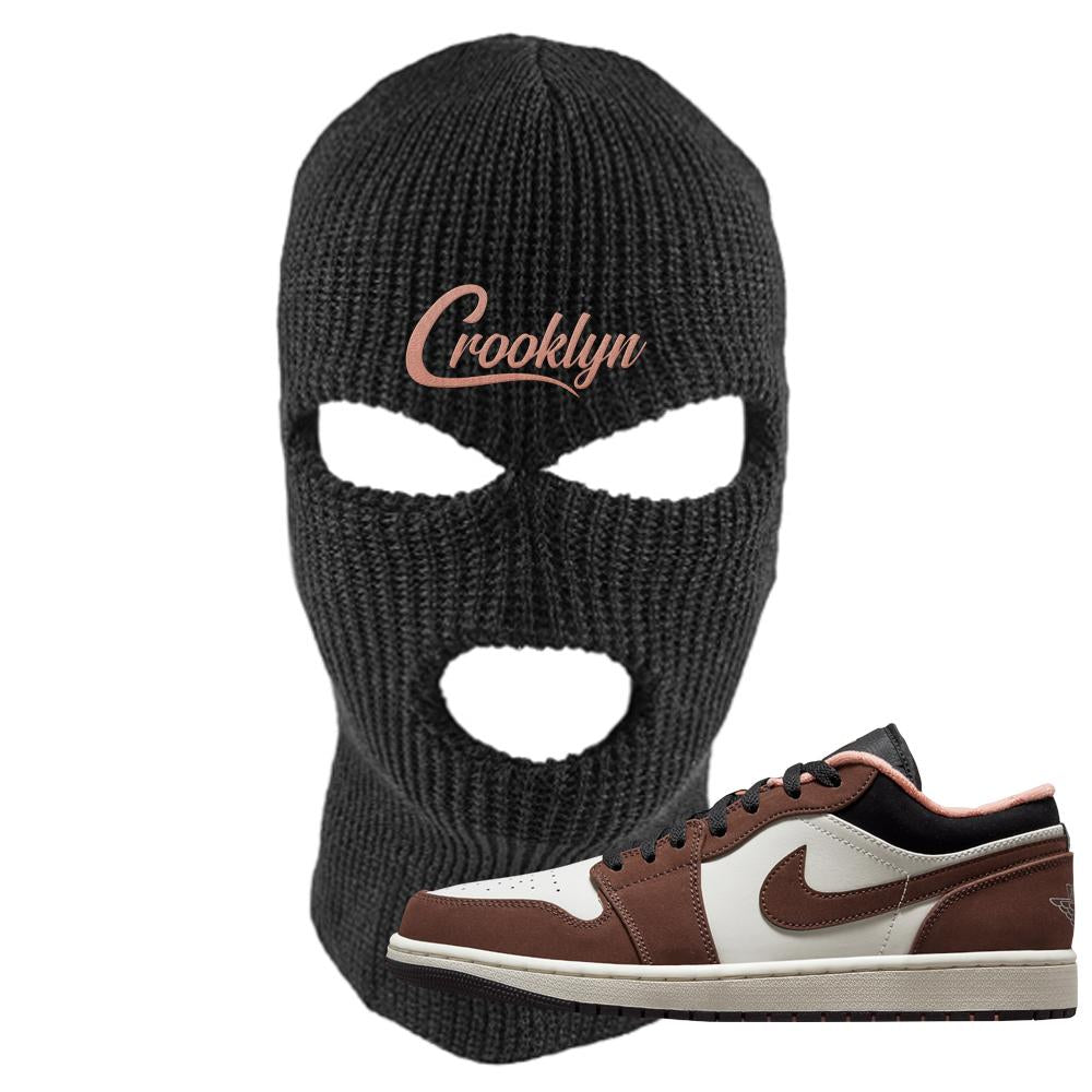 Mocha Low 1s Ski Mask | Crooklyn, Black