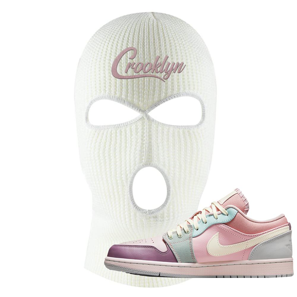 Air Jordan 1 Low Pastel Ski Mask | Crooklyn, White