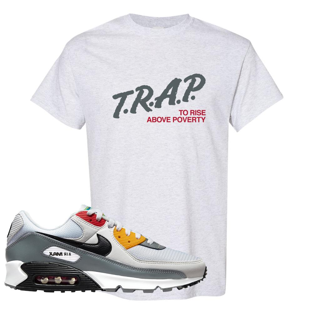 Peace Love Basketball 90s T Shirt | Trap To Rise Above Poverty, Ash