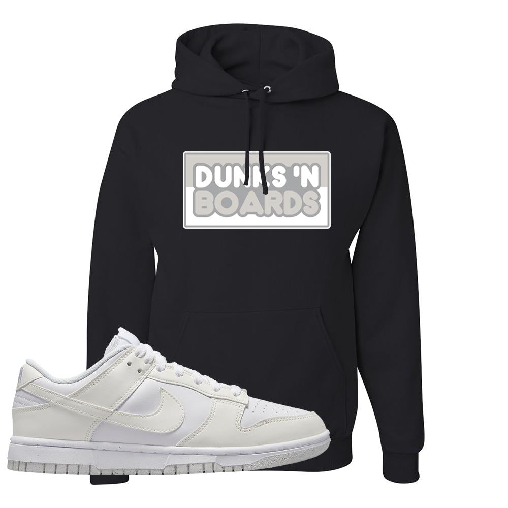 Move To Zero White Low Dunks Hoodie | Dunks N Boards, Black