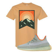 Yeezy 350 V2 Desert Sage Sneaker T Shirt |Yellow Stone Park | Old Gold