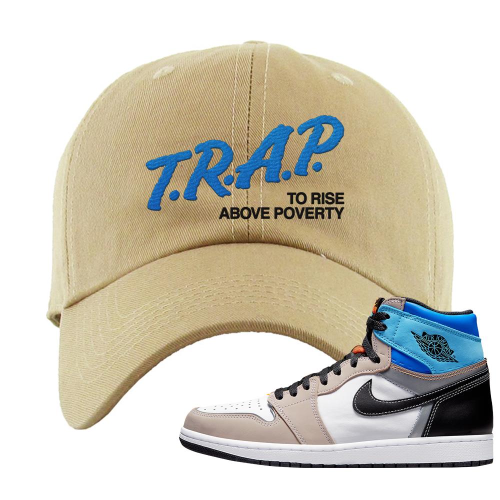 Prototype 1s Dad Hat | Trap To Rise Above Poverty, Khaki