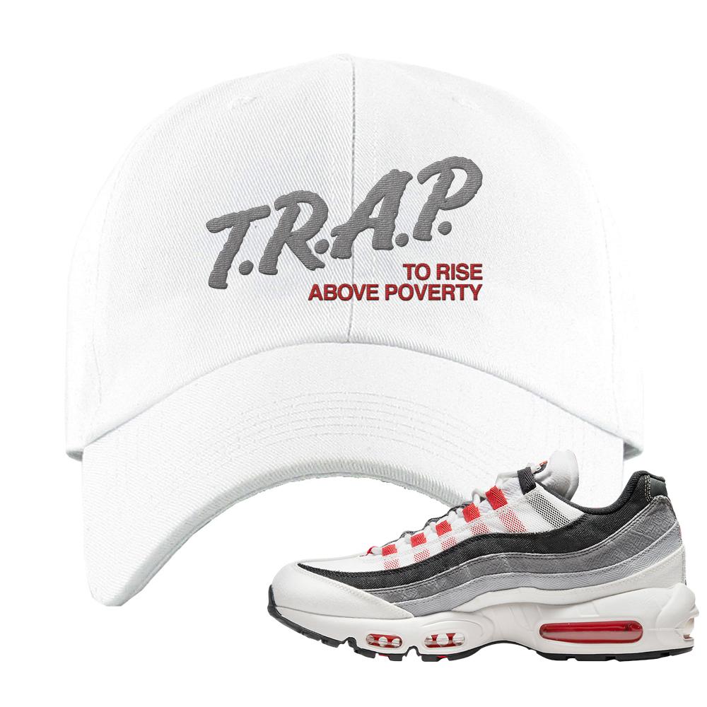 Comet 95s Dad Hat | Trap To Rise Above Poverty, White