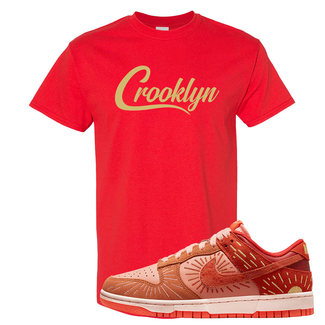 Solstice Low Dunks T Shirt | Crooklyn, Red
