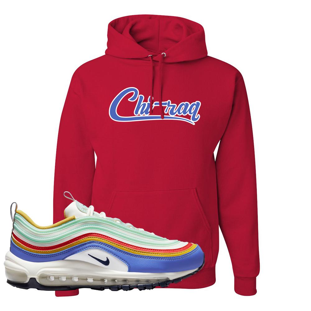 Multicolor 97s Hoodie | Chiraq, Red