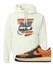 Shattered Backboard Outdoor AF 1s Hoodie | Drip God Racing Club, White