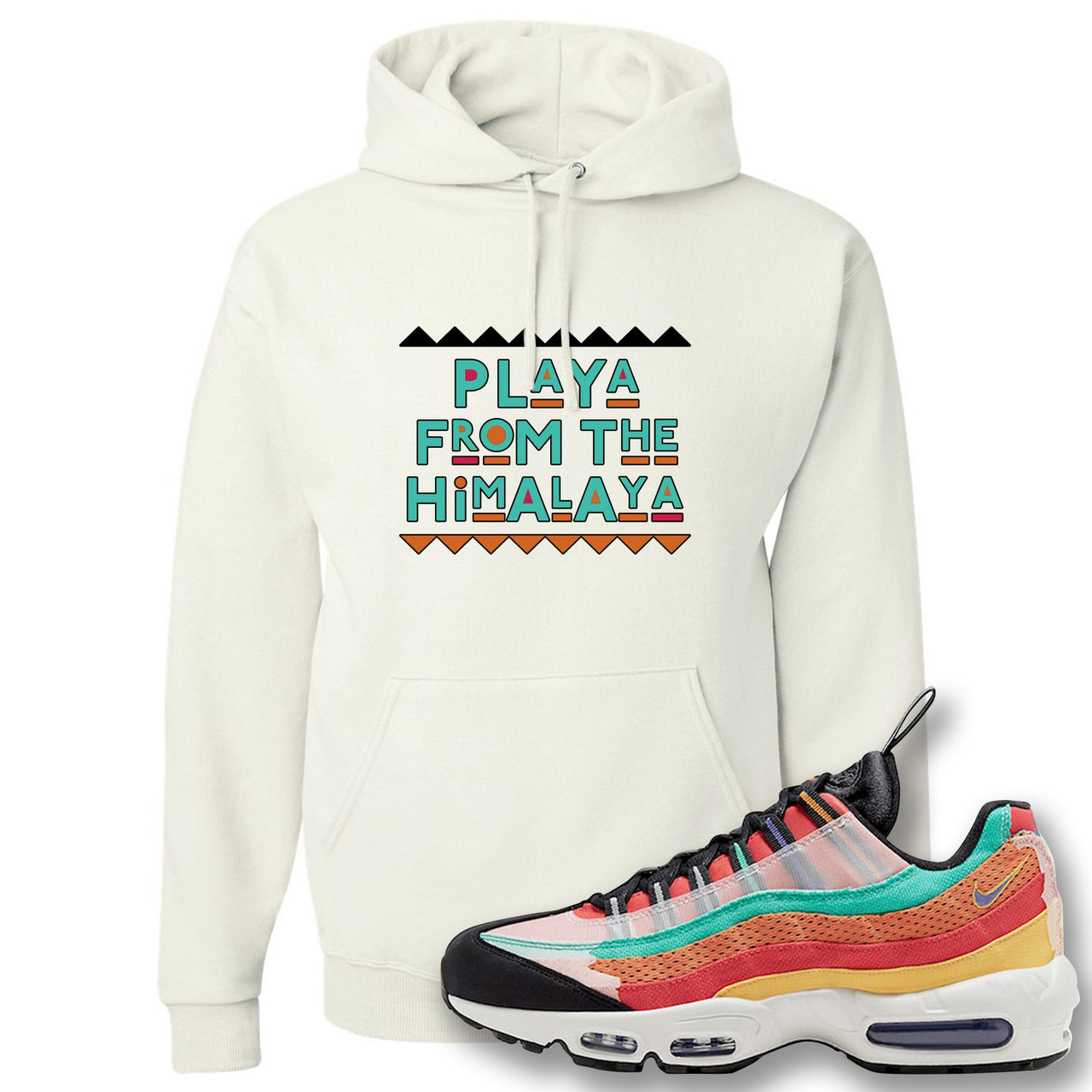 Air Max 95 Black History Month Sneaker White Pullover Hoodie | Hoodie to match Nike Air Max 95 Black History Month Shoes | Playa From The Himalaya