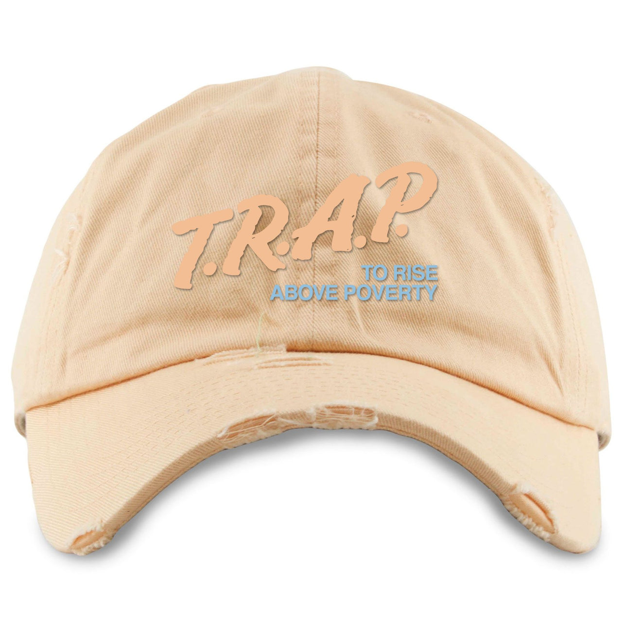 Hyperspace 350s Distressed Dad Hat | Trap To Rise Above Poverty, Yellow Haze