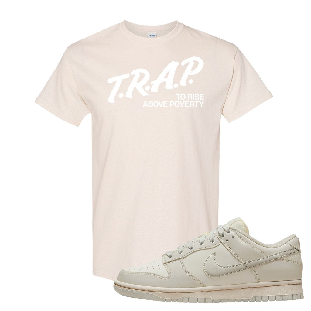 SB Dunk Low Light Bone T Shirt | Trap To Rise Above Poverty, Natural