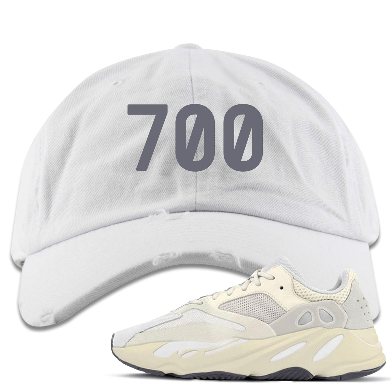 Analog 700s Distressed Dad Hat | 700, White