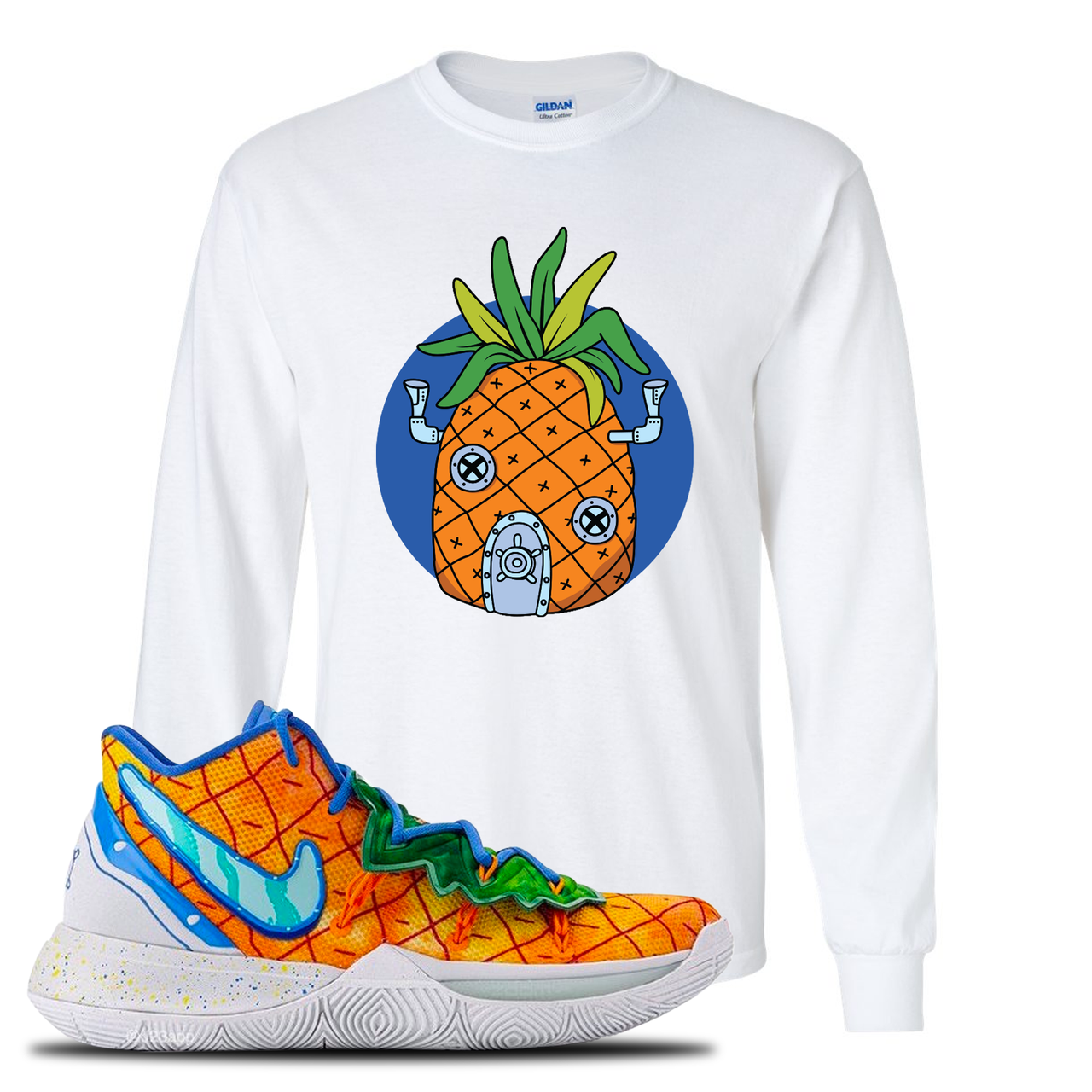 Kyrie 5 Pineapple House Pineapple House White Sneaker Hook Up Longsleeve T-Shirt