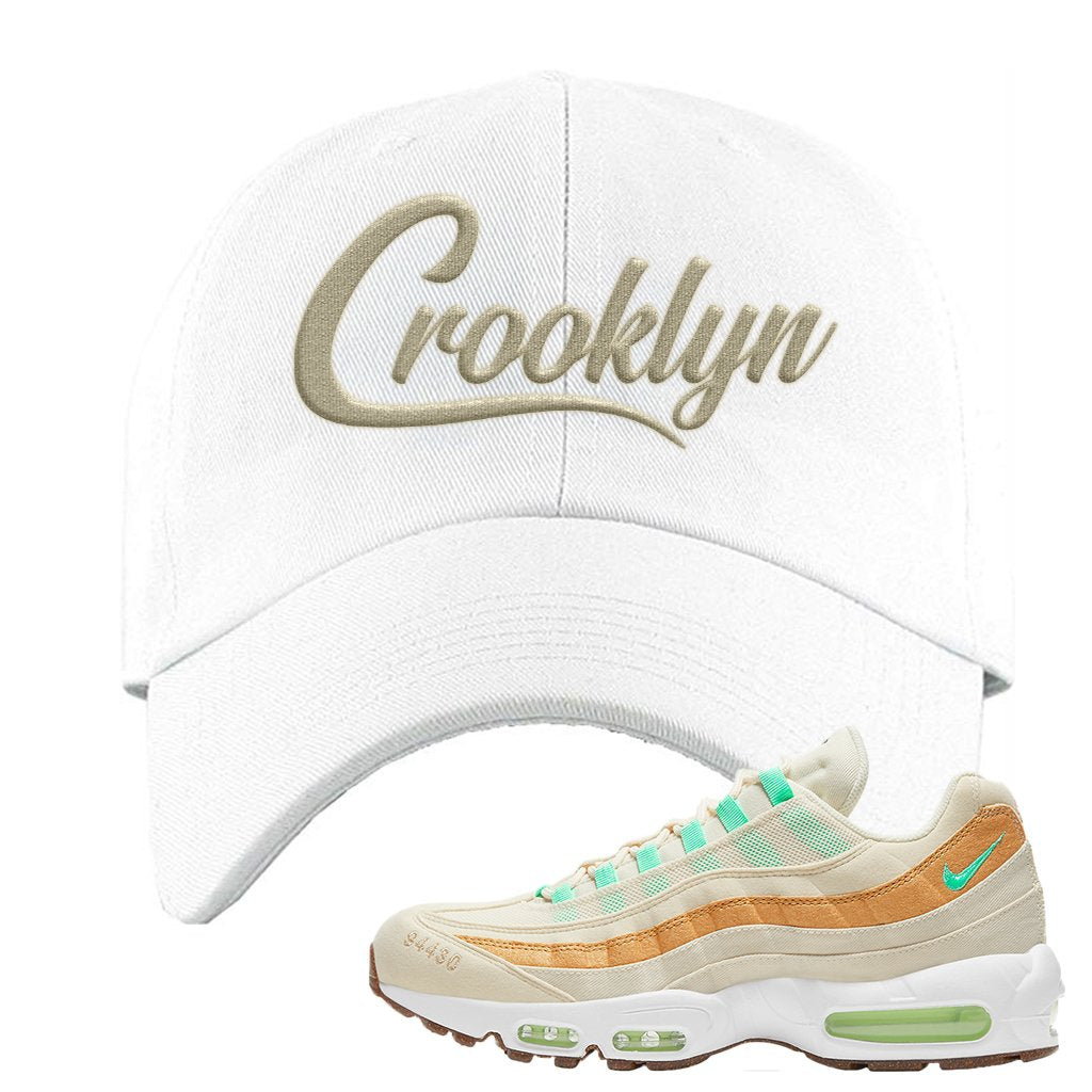 Happy Pineapple 95s Dad Hat | Crooklyn, White