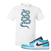 Air Jordan 1 Low UNC T Shirt | Coiled Snake, White