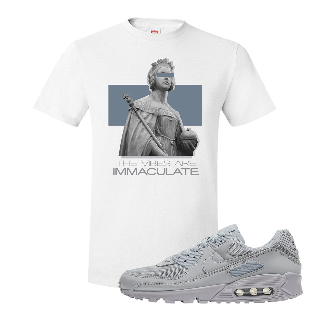Air Max 90 Wolf Grey T Shirt | The Vibes Are Immaculate, White