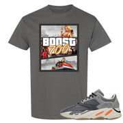 Yeezy Boost 700 Magnet GTA Cover Charcoal Sneaker Matching Tee Shirt