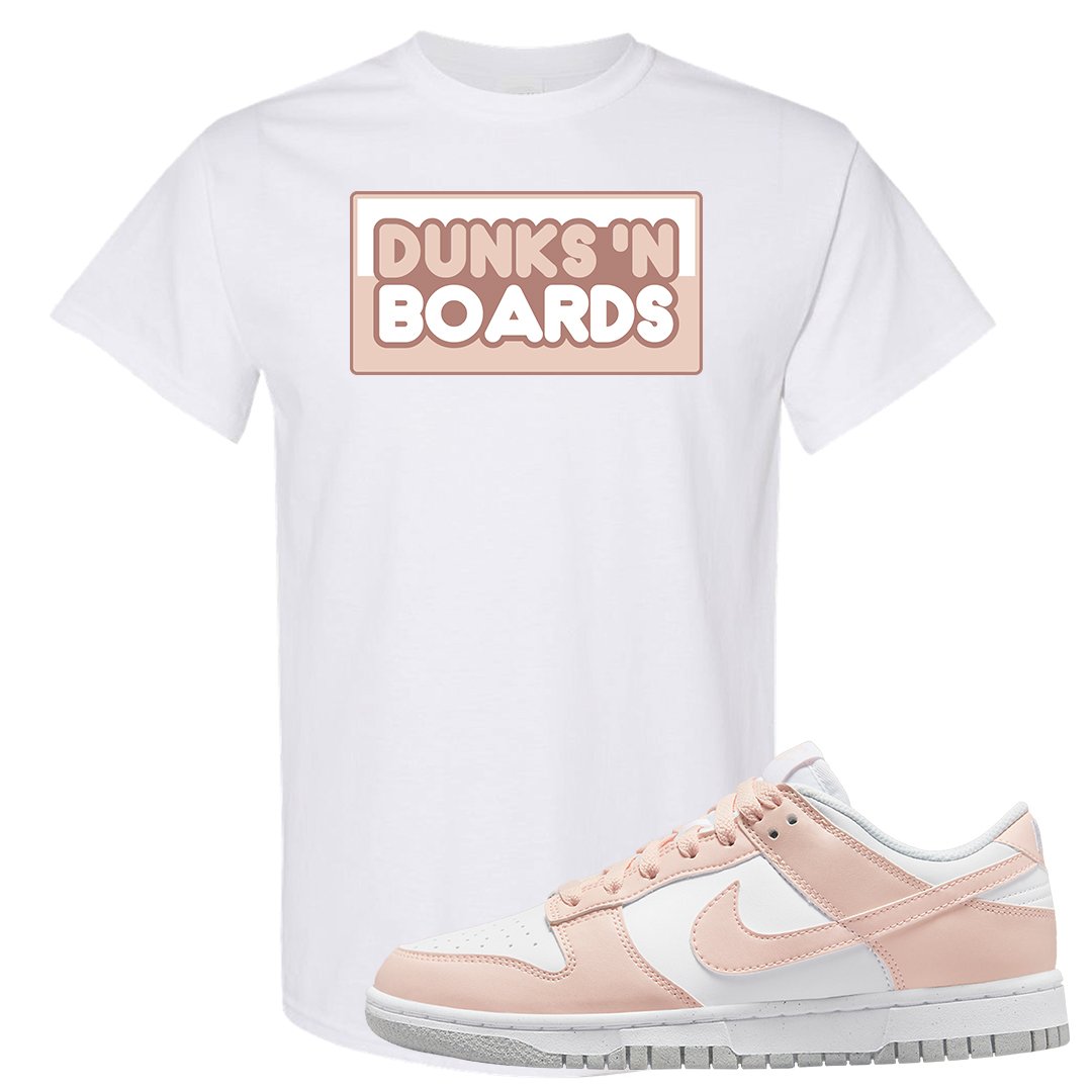 Next Nature Pale Citrus Low Dunks T Shirt | Dunks N Boards, White