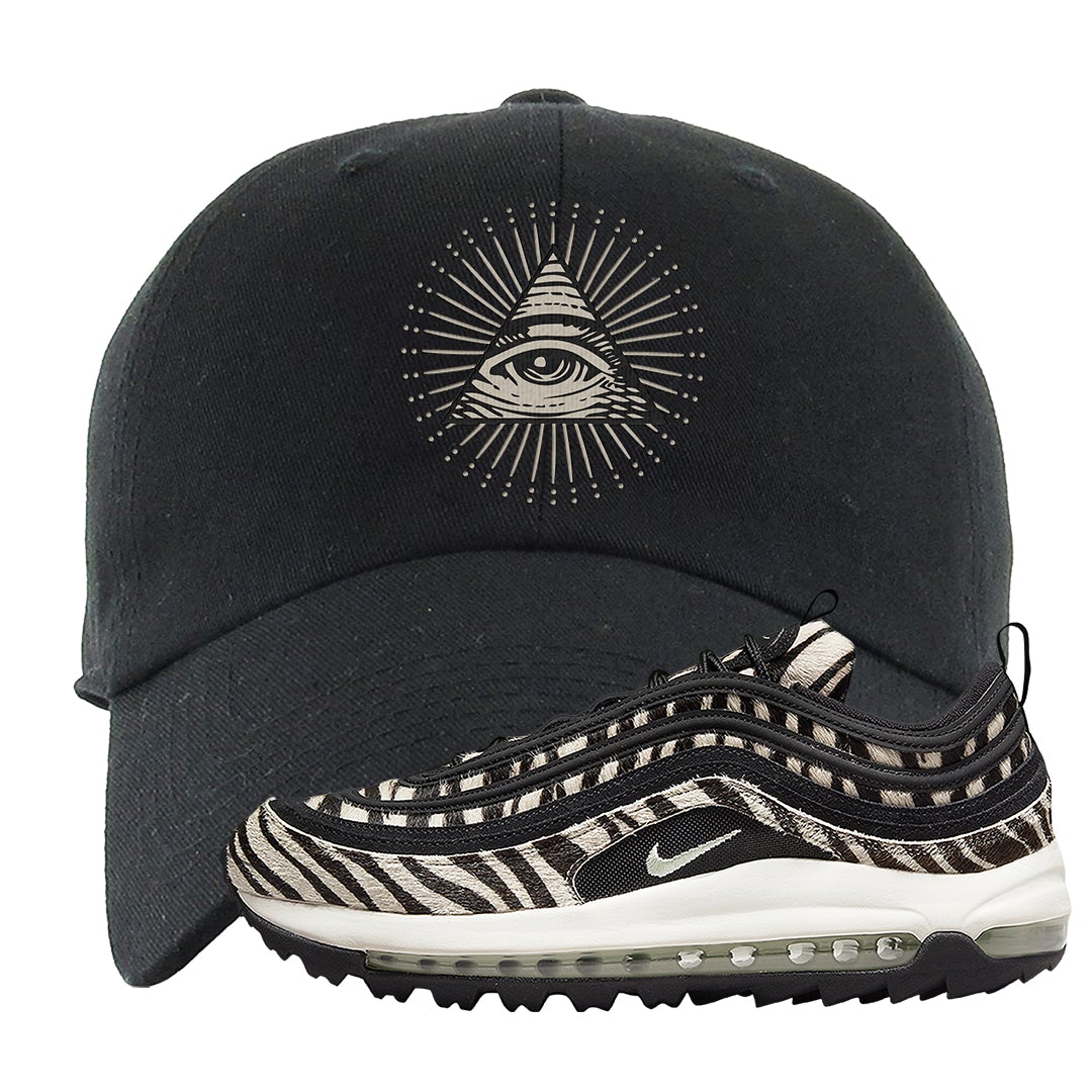 Zebra Golf 97s Dad Hat | All Seeing Eye, Black