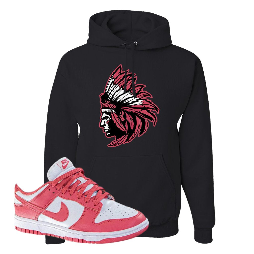 Archeo Pink Low Dunks Hoodie | Indian Chief, Black