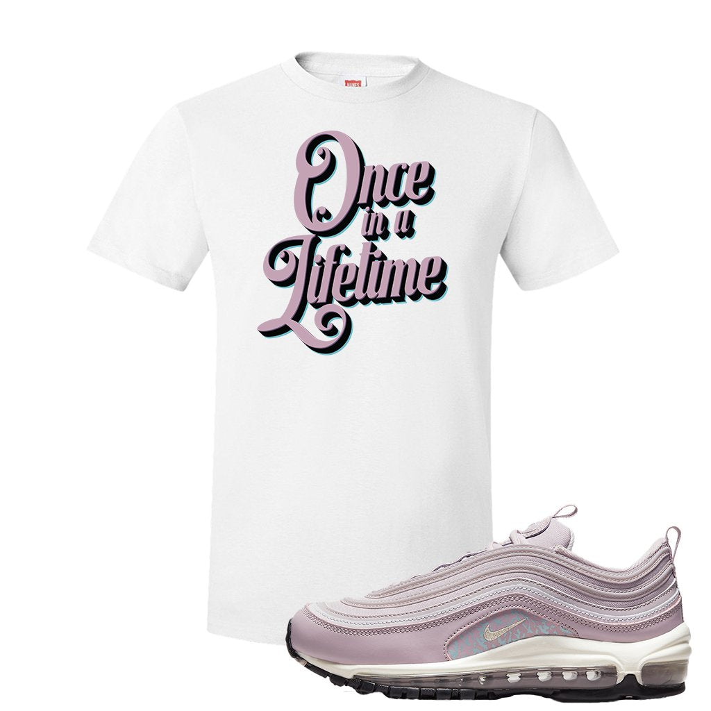 Pastel Purple 97s T Shirt | Once In A Lifetime, White