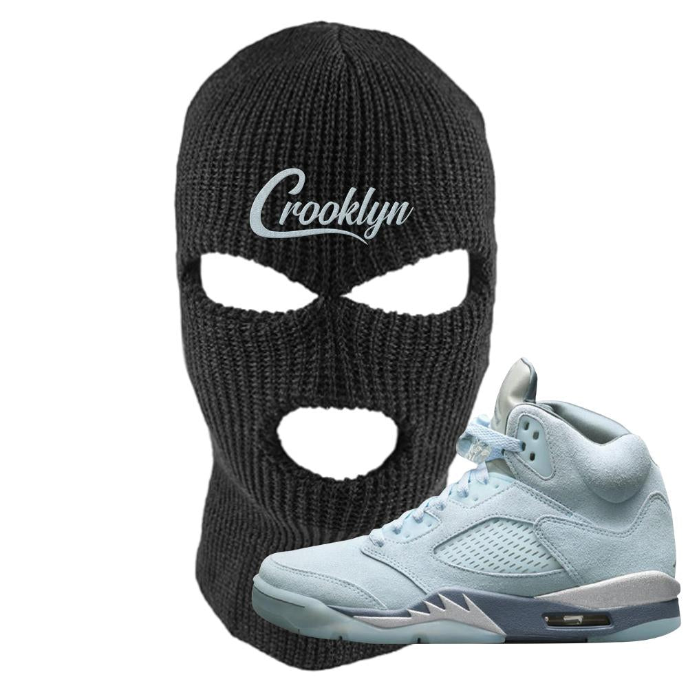 Blue Bird 5s Ski Mask | Crooklyn, Black