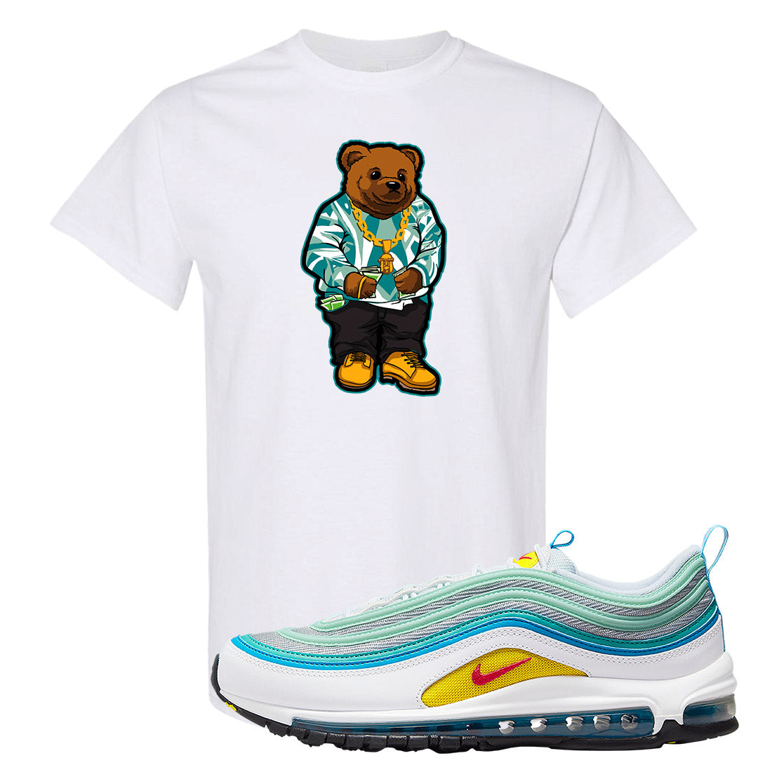 Spring Floral 97s T Shirt | Sweater Bear, White