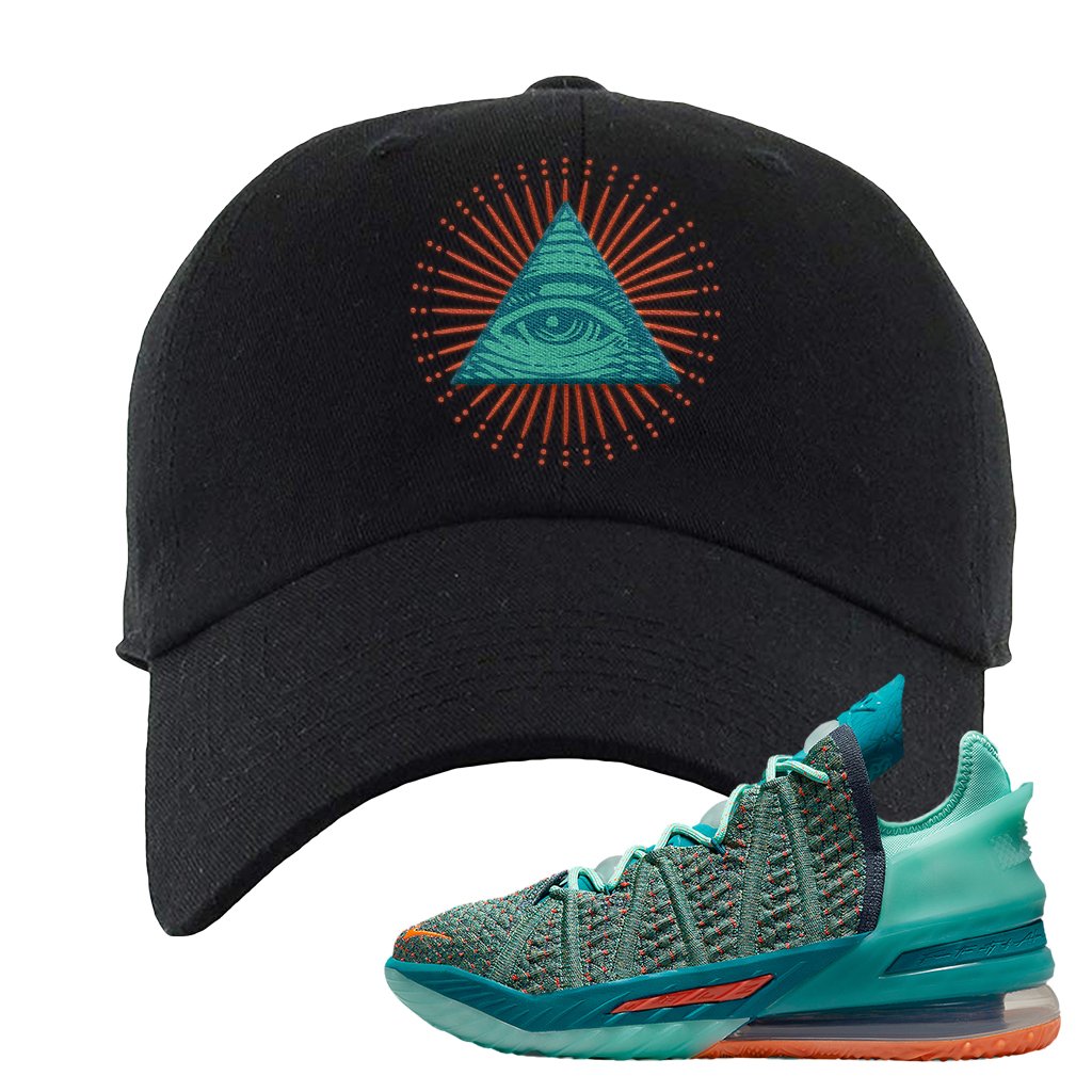 Lebron 18 We Are Family Dad Hat | All Seeing Eye, Black