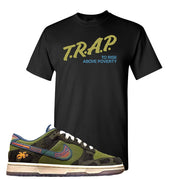 Siempre Familia Low Dunks T Shirt | Trap To Rise Above Poverty, Black