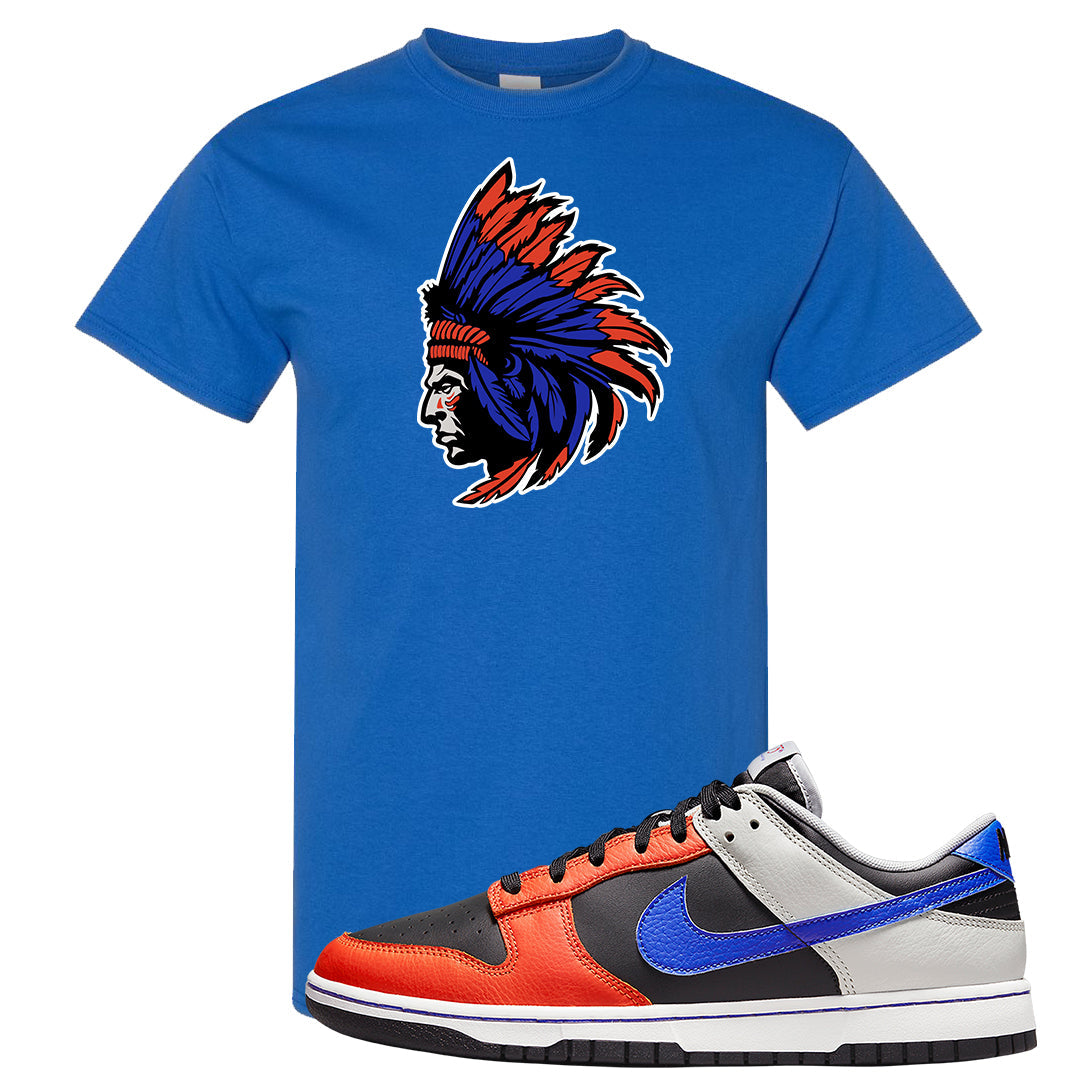 75th Anniversary Low Dunks T Shirt | Indian Chief, Royal