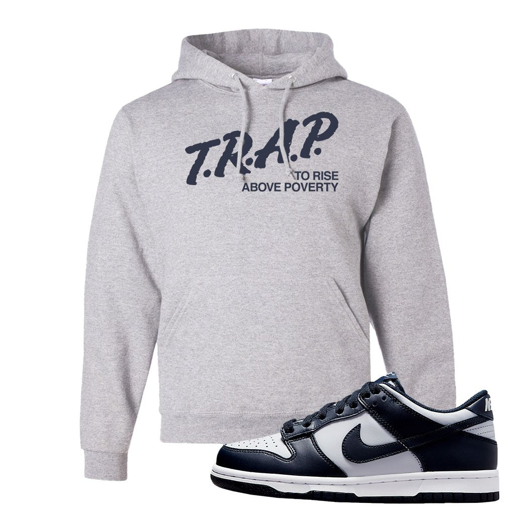 SB Dunk Low Georgetown Hoodie | Trap To Rise Above Poverty, Ash