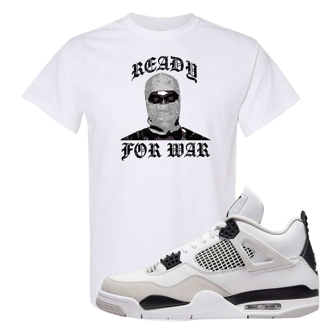 Military Black 4s T Shirt | Ready For War, White