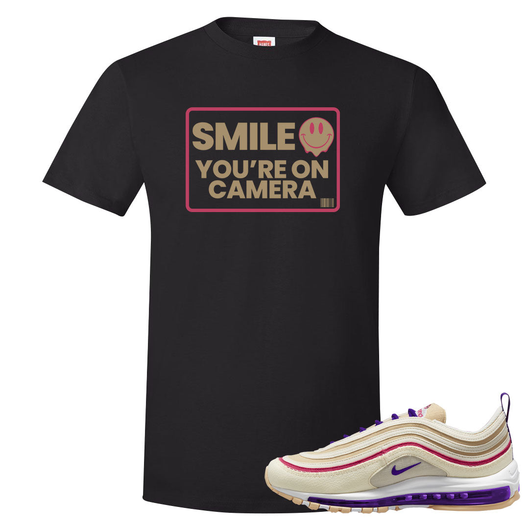 Sprung Sail 97s T Shirt | Smile You're On Camera, Black