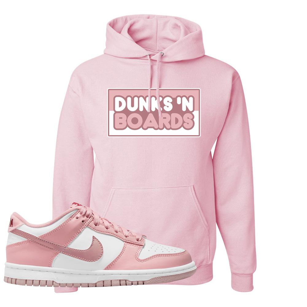 Pink Velvet Low Dunks Hoodie | Dunks N Boards, Light Pink