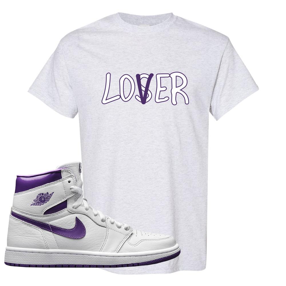 Air Jordan 1 Metallic Purple T Shirt | Lover, Ash