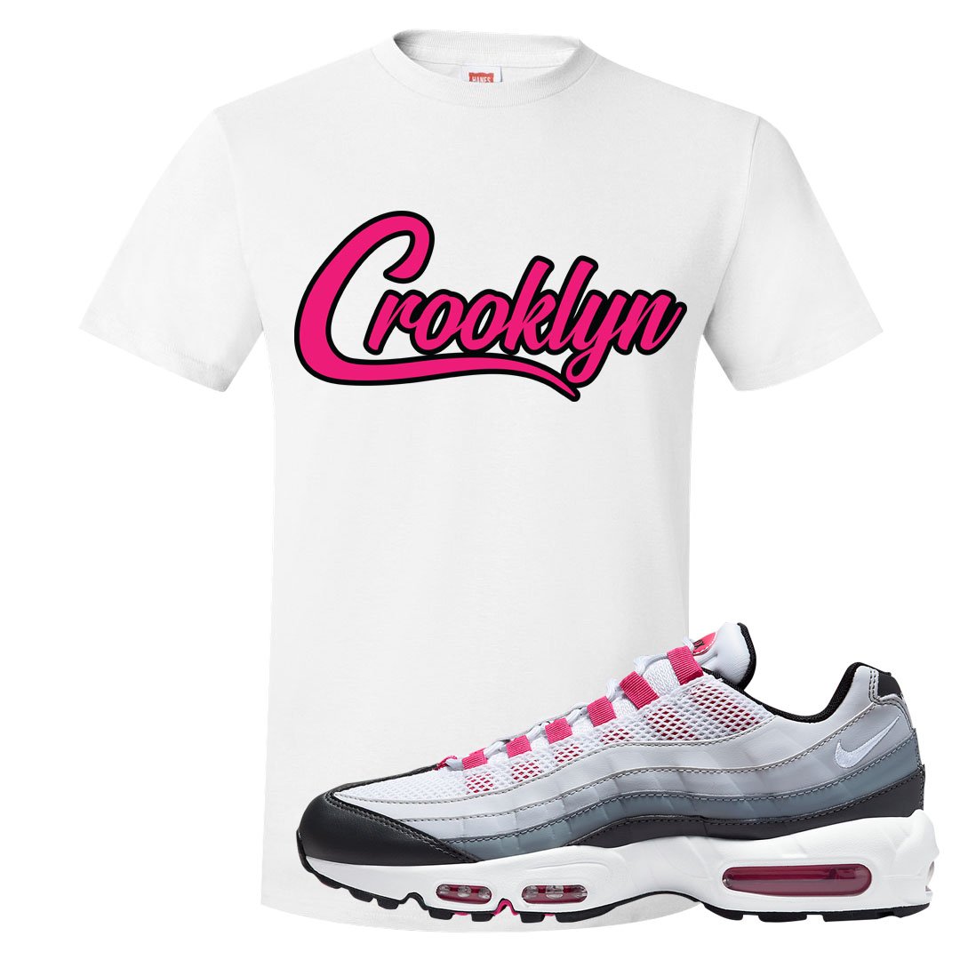 Next Nature Pink 95s T Shirt | Crooklyn, White